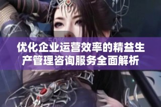 优化企业运营效率的精益生产管理咨询服务全面解析