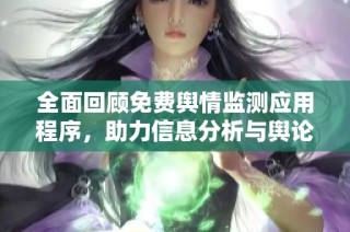 全面回顾免费舆情监测应用程序，助力信息分析与舆论引导