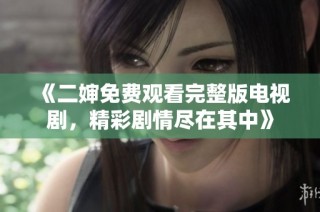 《二婶免费观看完整版电视剧，精彩剧情尽在其中》
