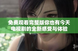 免费观看完整版你也有今天电视剧的全新感受与体验
