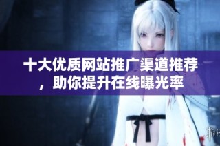 十大优质网站推广渠道推荐，助你提升在线曝光率