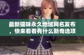 最新猫咪永久地域网名发布，快来看看有什么新奇选项！