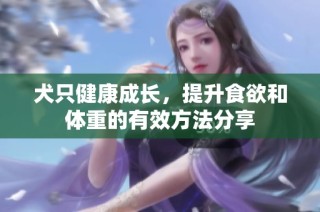 犬只健康成长，提升食欲和体重的有效方法分享
