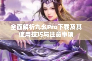 全面解析九幺Pro下载及其使用技巧与注意事项