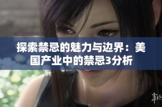 探索禁忌的魅力与边界：美国产业中的禁忌3分析