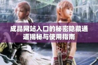 成品网站入口的秘密隐藏通道揭秘与使用指南