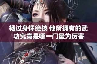 杨过身怀绝技 他所拥有的武功究竟是哪一门最为厉害