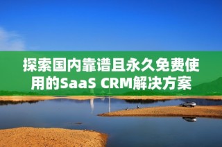 探索国内靠谱且永久免费使用的SaaS CRM解决方案
