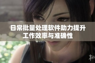 日常批量处理软件助力提升工作效率与准确性