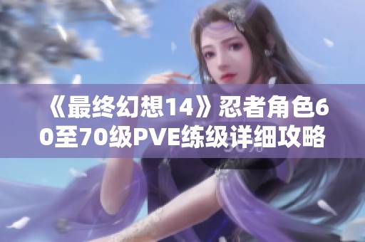 《最终幻想14》忍者角色60至70级PVE练级详细攻略
