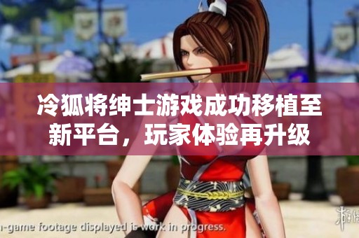 冷狐将绅士游戏成功移植至新平台，玩家体验再升级