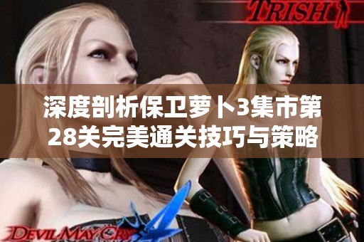 深度剖析保卫萝卜3集市第28关完美通关技巧与策略