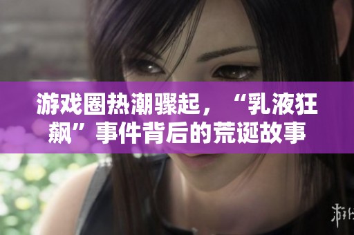 游戏圈热潮骤起，“乳液狂飙”事件背后的荒诞故事