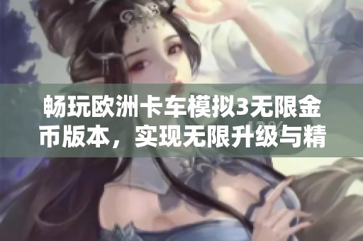 畅玩欧洲卡车模拟3无限金币版本，实现无限升级与精彩驾驶体验的完美结合