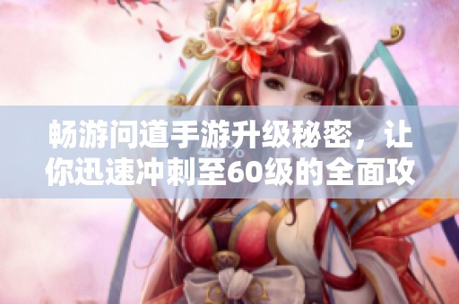 畅游问道手游升级秘密，让你迅速冲刺至60级的全面攻略分享