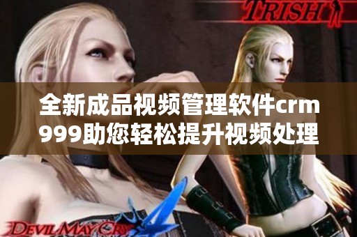 全新成品视频管理软件crm999助您轻松提升视频处理效率