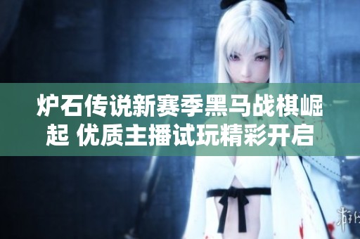 炉石传说新赛季黑马战棋崛起 优质主播试玩精彩开启