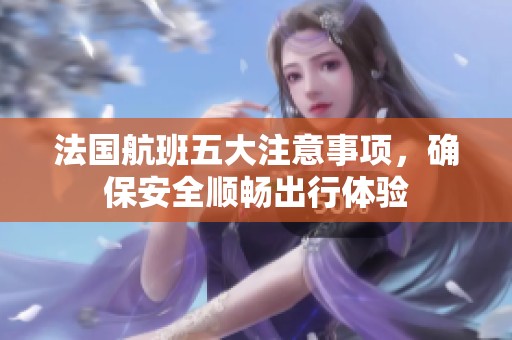 法国航班五大注意事项，确保安全顺畅出行体验