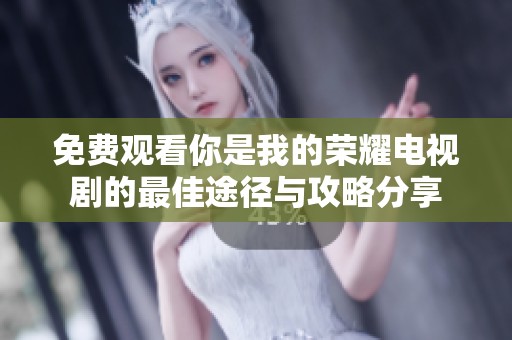 免费观看你是我的荣耀电视剧的最佳途径与攻略分享