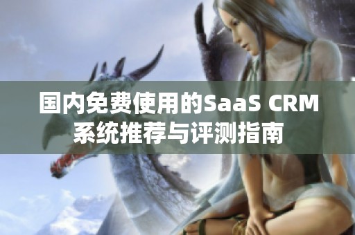 国内免费使用的SaaS CRM系统推荐与评测指南