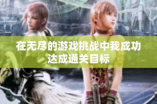 在无尽的游戏挑战中我成功达成通关目标