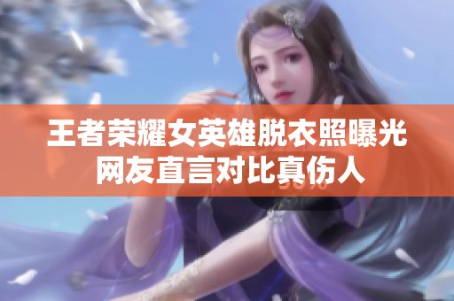 王者荣耀女英雄脱衣照曝光 网友直言对比真伤人