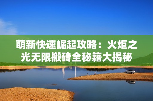 萌新快速崛起攻略：火炬之光无限搬砖全秘籍大揭秘