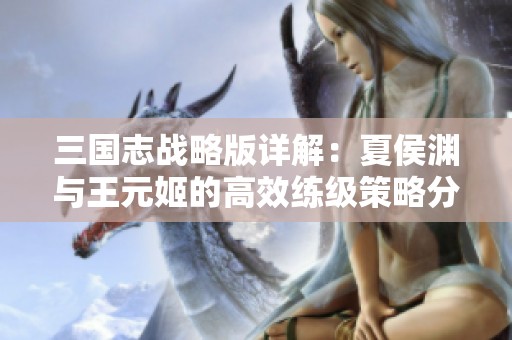 三国志战略版详解：夏侯渊与王元姬的高效练级策略分享