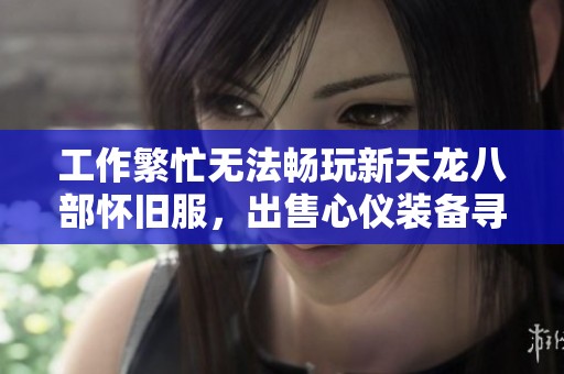 工作繁忙无法畅玩新天龙八部怀旧服，出售心仪装备寻求买家