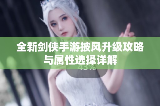 全新剑侠手游披风升级攻略与属性选择详解