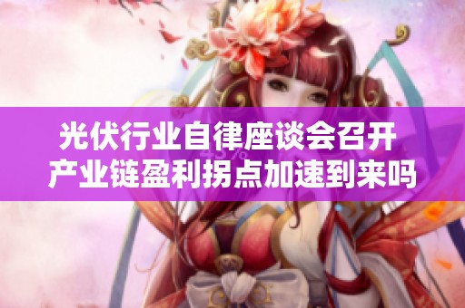 光伏行业自律座谈会召开 产业链盈利拐点加速到来吗