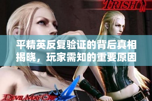 平精英反复验证的背后真相揭晓，玩家需知的重要原因