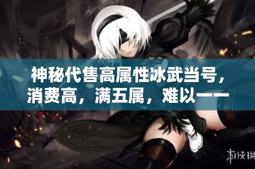 神秘代售高属性冰武当号，消费高，满五属，难以一一体验